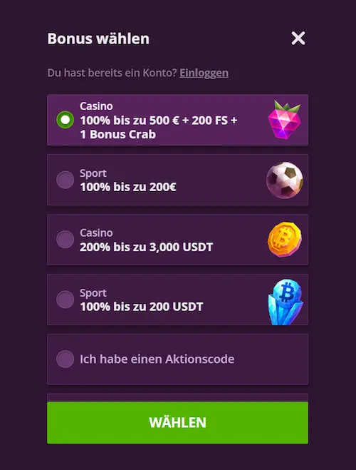 Malina Casino reg